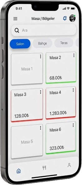REYOS mobil uygulamasında ana ekran